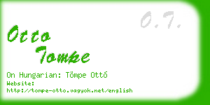 otto tompe business card