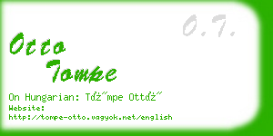 otto tompe business card